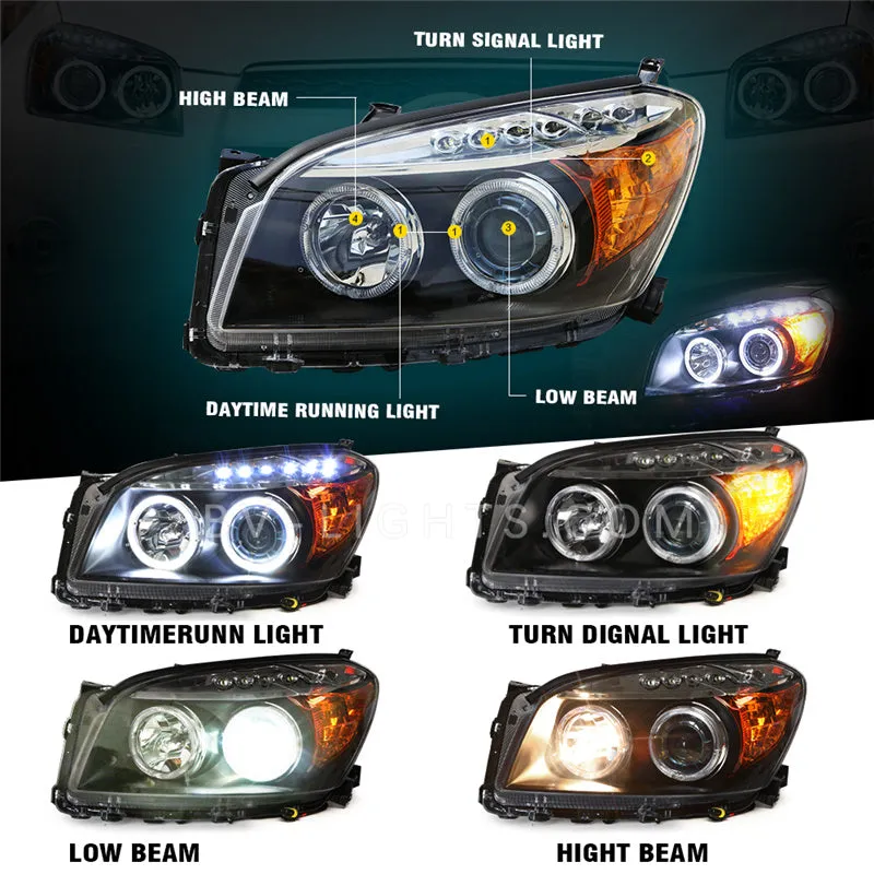 For Toyota RAV4 2006-2012 Upgrade to the Latest Style Modified LED headlight with Daytime running light led  lamp