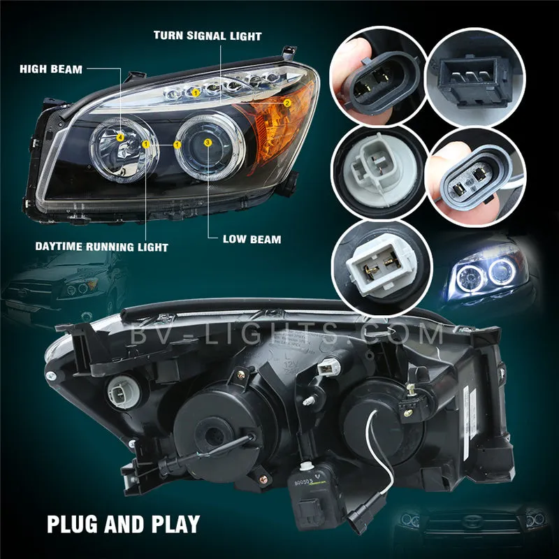For Toyota RAV4 2006-2012 Upgrade to the Latest Style Modified LED headlight with Daytime running light led  lamp